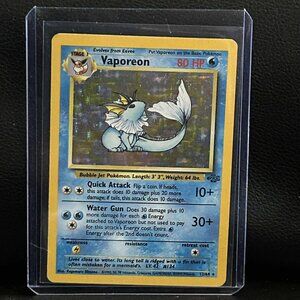 Vaporeon - 12/64 - Holo Rare - Unlimited Edition - Jungle Pokemon Trading Card